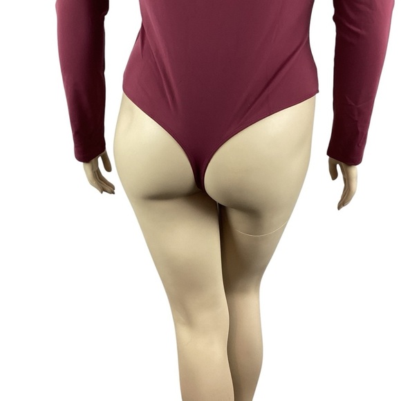 Free People Intimately Stars Aligned V-Wire Bodysuit Size XL Rhododendron - Picture 7 of 9